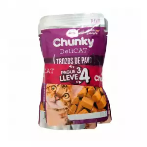 CHUNKY DELICAT POUCH PAVO X80g PAGUE 3 LLEVE 4