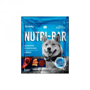 CHUNKY NUTRIBARRA CORDERO MANZANA X150g