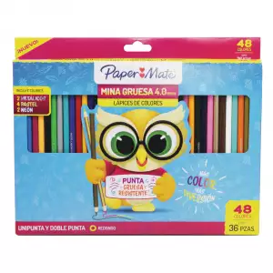COLORES PAPER MATE DOBLE PUNTA 12 DOBLE PUNTA+24 UNIPUNTA 4.0mm 48-36