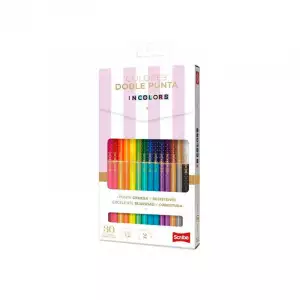 COLORES SCRIBE INCOLORS DOBLE PUNTA X15u