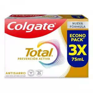 CREMA DENTAL COLGATE TOTAL ANTISARRO X3 X75ml