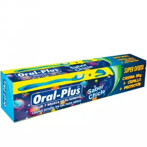 CREMA DENTAL ORAL PLUS CHICLE X30g+CEPILLO