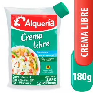 CREMA LIBRE DESLACTOSADA ALQUERIA X180g