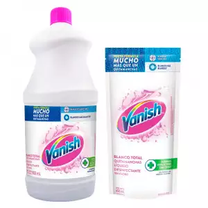 DESMANCHADOR LÍQUIDO VANISH ROPA BLANCA X900ml+450ml
