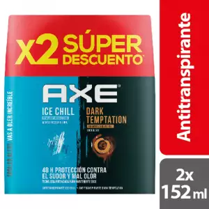 DESODORANTE AXE AER ICE CHILL X152+DARK X152ml