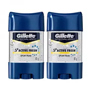DESODORANTE GILLETTE GEL SPORT PEAK X2U X82g