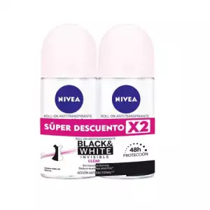 DESODORANTE NIVEA ROLL ON BLACK WHITE MEN X2U X50ml