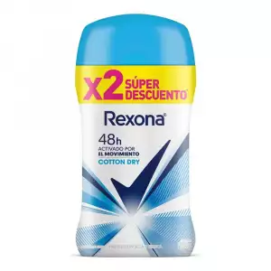 DESODORANTE REXONA BARRA COTTON X50g X2U OFERTA