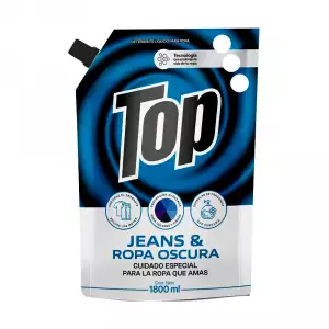 DETERGENTE LÍQUIDO TOP JEANS Y ROPA OSCURA DOYPACK X1800ml