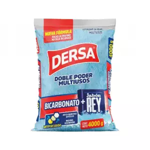 DETERGENTE POLVO DERSA MULTIUSOS BICARBONATO + JABÓN REY X4000g