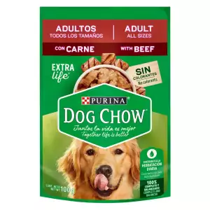 DOG CHOW POUCH ADULTO CARNE X100g
