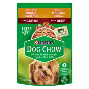 DOG CHOW POUCH MINIS ADULTO CARNE X100g