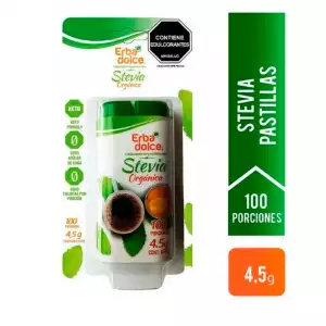 ENDULZANTE ERBA DOLCE STEVIA ORGÁNICA X100U