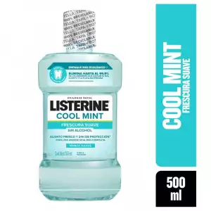 ENJUAGUE BUCAL LISTERINE COOL MINT MENTA SUAVE X500ml