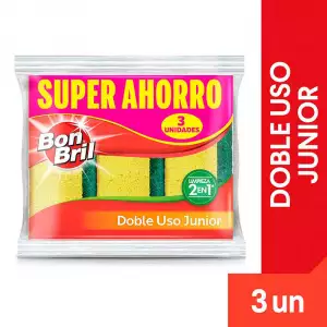 ESPONJA BON BRIL DOBLE USO JUNIOR X3U
