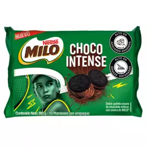 GALLETA SÁNDWICH  MILO CHOCO INTENSE X10 X36g
