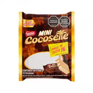 GALLETA WAFER COCOSETTE MINI PAGUE X400g 14 LLEVE 16