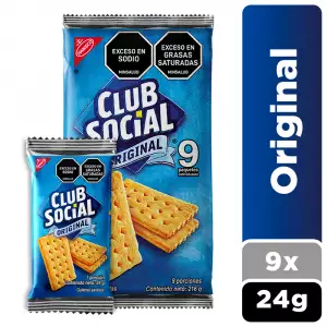 GALLETAS CLUB SOCIAL ORIGINAL X9U X24g
