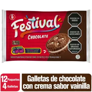 GALLETAS FESTIVAL CHOCOLATE X12U