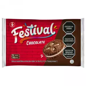 GALLETAS FESTIVAL CHOCOLATE X12U X33.6g