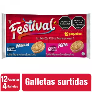 GALLETAS FESTIVAL SURTIDA X12 X33.6g