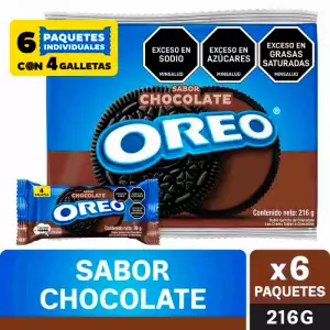 GALLETAS OREO CHOCOLATE X6u X36g