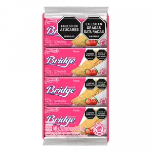 GALLETAS WAFER BRIDGE FRESA X8 X30g