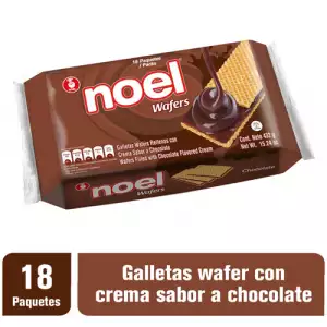 GALLETAS WAFER NOEL CHOCOLATE X18U X24g