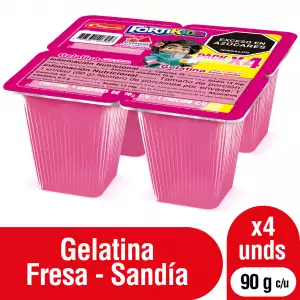 GELATINA ALQUERIA FORTIKIDS SANDIA FRESA X90g X4u