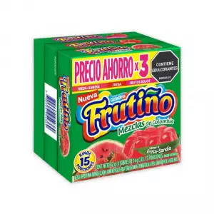 GELATINA FRUTIÑO FRESA FRUTOS ROJOS FRESA SANDIA  X3U X14G