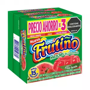 GELATINA FRUTIÑO FRESA FRUTOS ROJOS FRESA SANDIA X3U X14G
