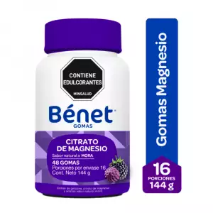 GOMAS BENET CITRATO DE MAGNESIO X48un