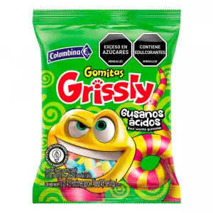 GOMAS GRISSLY GUSANOS ACIDOS X70g