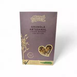 GRANOLA ARTESANAL MUNDO ORGANICO CHOCO BANANO X300g