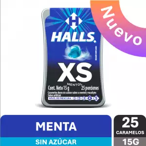 HALLS XS MENTOL X15g