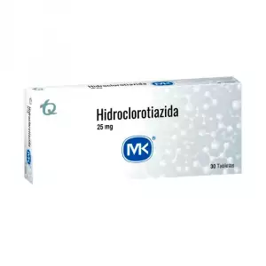HIDROCLOROTIAZIDA X25mg MK X30 TABLETAS