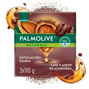 JABÓN PALMOLIVE CAFÉ Y ALMENDRAS X3 X110g