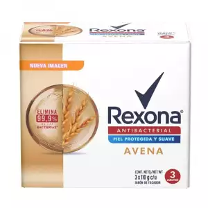 JABON REXONA ANTIBACTERIAL AVENA X3 X110g