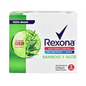 JABON REXONA ANTIBACTERIAL BAMBOO ALOE X3 X110g