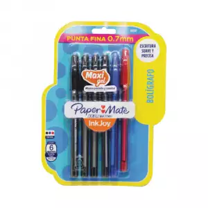 KILOMETRICO PAPER MATE 100ST NEGRO MAXI GEL SURT X6un