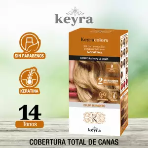 KIT TINTE KEYRA TONO No 9 RUBIO MUY CLARO
