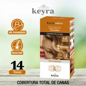 KIT TINTE KEYRA TONO No 9.31 RUBIO MUY CLARO DO