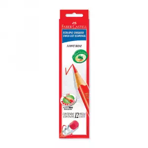 LAPIZ FABER CASTELL CHEQUEO ROJO X12u