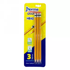 LAPIZ NORMA GRAFITO HEXAG X3un