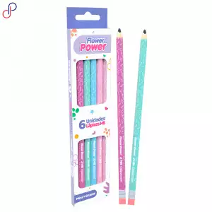 LAPIZ PRIMAVERA FLOWER POWER X6u