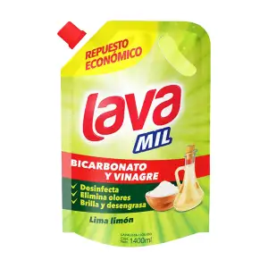 LAVALOZA LIQUIDO LAVAMIL VINAGRE + BICARBONATO X1400ml