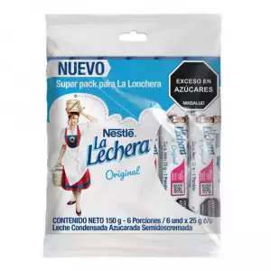 LECHE CONDENSADA LECHERA TUBO X6 X25g