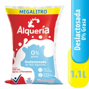 LECHE DESLACTOSADA DESCREMADA 0% GRASA ALQUERIA X1100ml