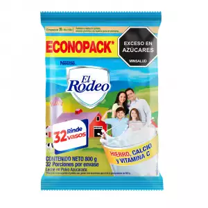 LECHE POLVO AZUCARADA RODEO X800g ECONOPACK