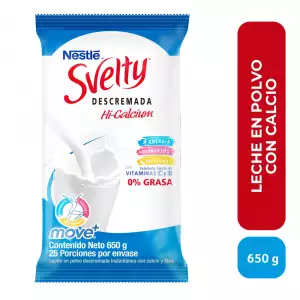 LECHE POLVO DESCREMADA SVELTY X650g